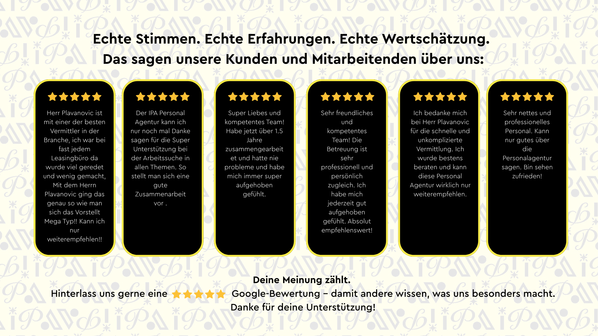 Was unsere Kandidaten und Kunden über die IPA sagen – echte Bewertungen, echte Erfolge